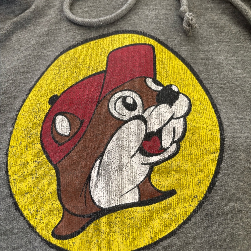 Buccees Beaver Grey Hoodie Sweatshirt Women’s Size Medium Graphic Print - Picture 2 of 10
